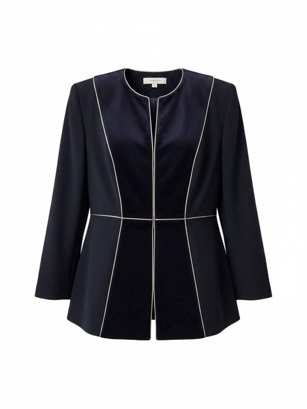 Neiman Marcus Navy Blazer with White Piping